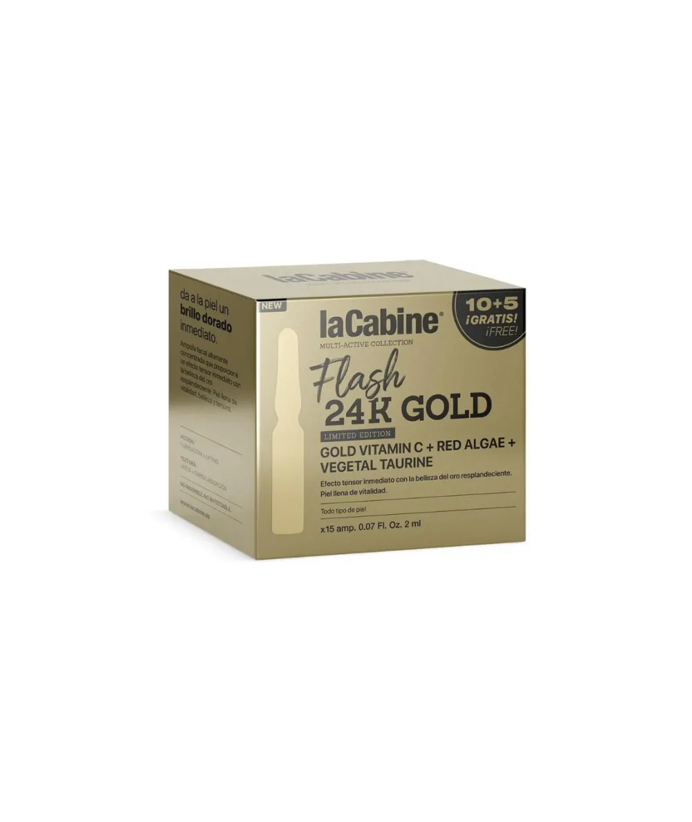 LA CABINE Ampollas 24K Gold Flash 10 Uni| Ampollas Faciales