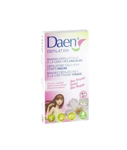 DAEN Bandas Depilatorias Facial Rosa Mosqueta 16 Uds.| Bandas Depilatorias