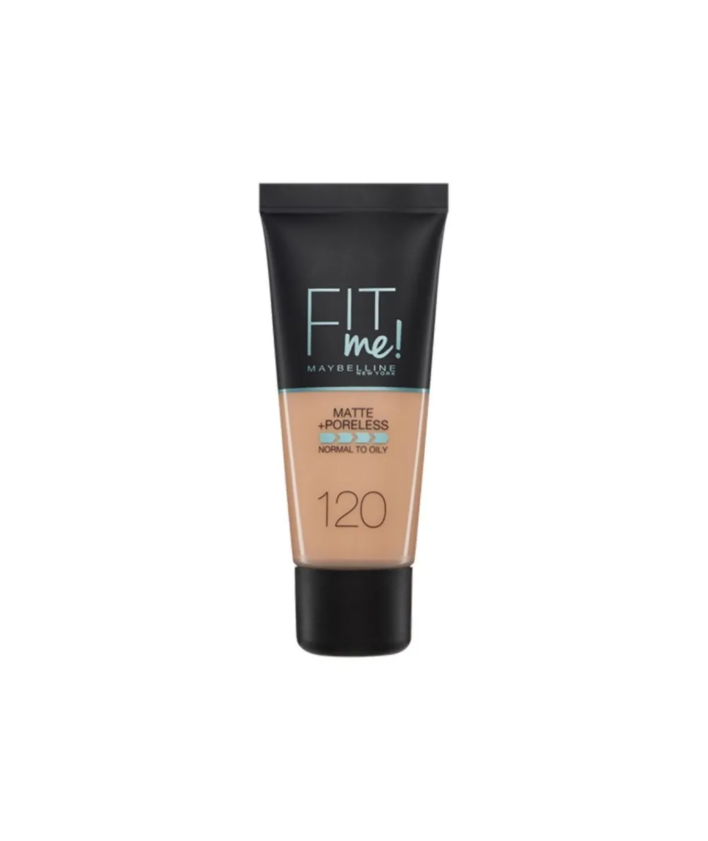 MAYBELLINE Base De Maquillaje Fit Me Mate Afinaporos 30 Ml, Tono 120| Bases Y Fondos Maquillaje