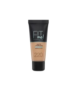 MAYBELLINE Base De Maquillaje Fit Me Mate Afinaporos 30 Ml, Tono 220| Bases Y Fondos Maquillaje
