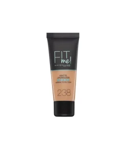 MAYBELLINE Base De Maquillaje Fit Me Mate Afinaporos 30 Ml, Tono 238| Bases Y Fondos Maquillaje