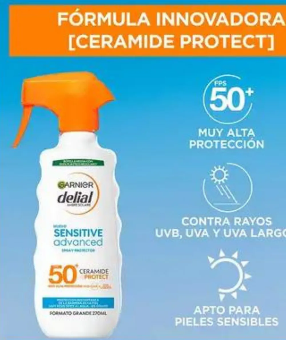DELIAL Bronceador Spray Ceramide F50 270 Ml| Spray Solar