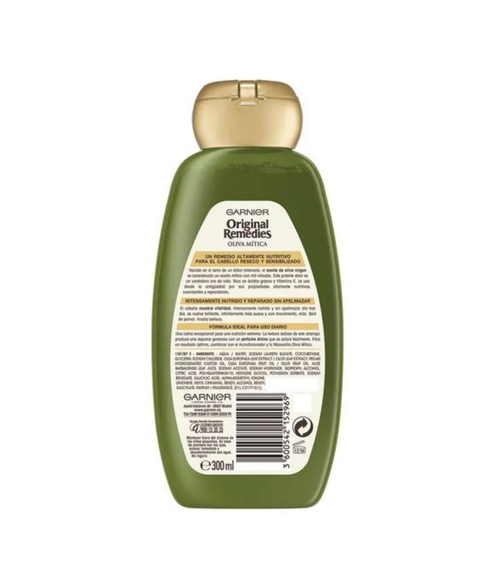 GARNIER Champú Oliva Mitica Cabello Seco 300 Ml| Champú