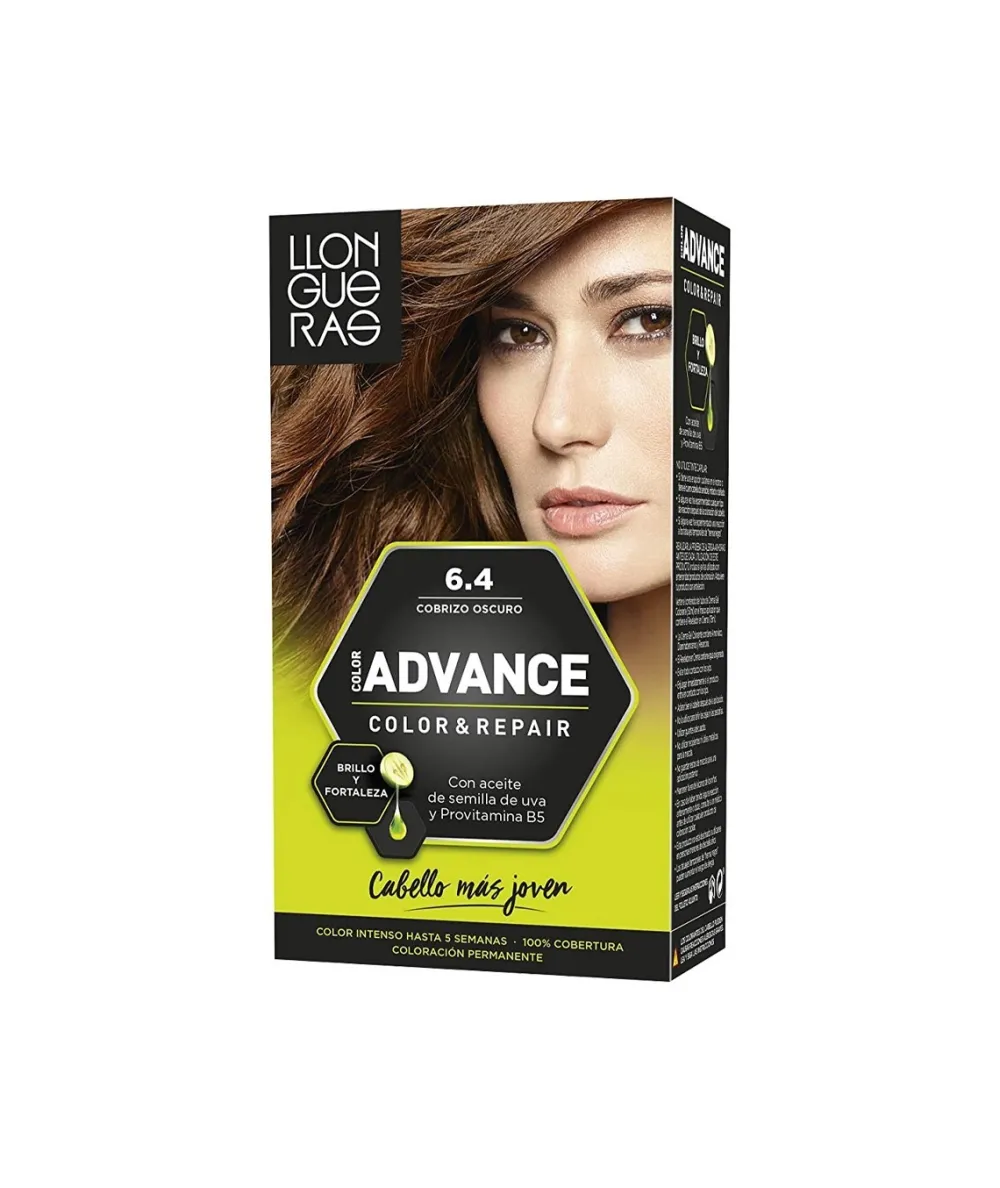 TINTE LLONGUERAS Color Advance 6.4 Cobrizo Oscuro| Tinte Permanente