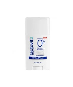 LACTOVIT Desodorante En Stick Unisex Extraeficaz 0% 60 Ml| Desodorantes Unisex