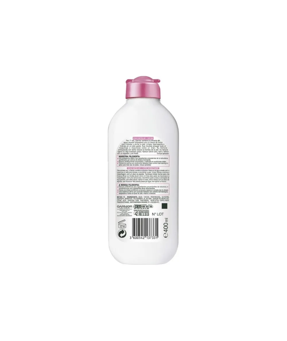 L'OREAL DERMO Garnier Skin Active Agua Micelar Desmaquillante Pieles Secas Y Sensibles - 400 Ml| Aguas Micelares