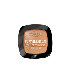L'OREAL COLOR Infalible 24H Polvos Bronceadores Mate Larga Duracion Tono 250 Light| Polvos Maquillaje