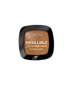L'OREAL COLOR Infalible 24H Polvos Bronceadores Mate Larga Duracion Tono 400 Tan| Polvos Maquillaje