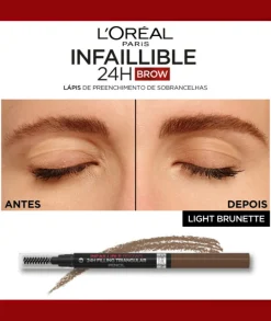 L'OREAL COLOR Lapiz De Cejas Infaillible Brow Xpert 5.0 Light Brunette| Cejas