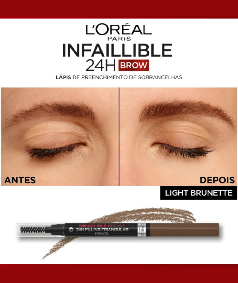 L'OREAL COLOR Lapiz De Cejas Infaillible Brow Xpert 5.0 Light Brunette| Cejas