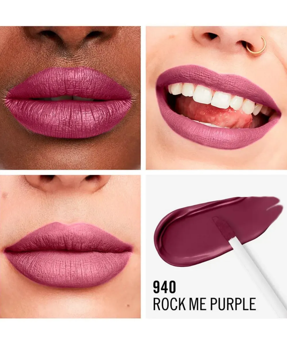 RIMMEL Lasting Mega Matte 940 Rock Me Purple| Gloss