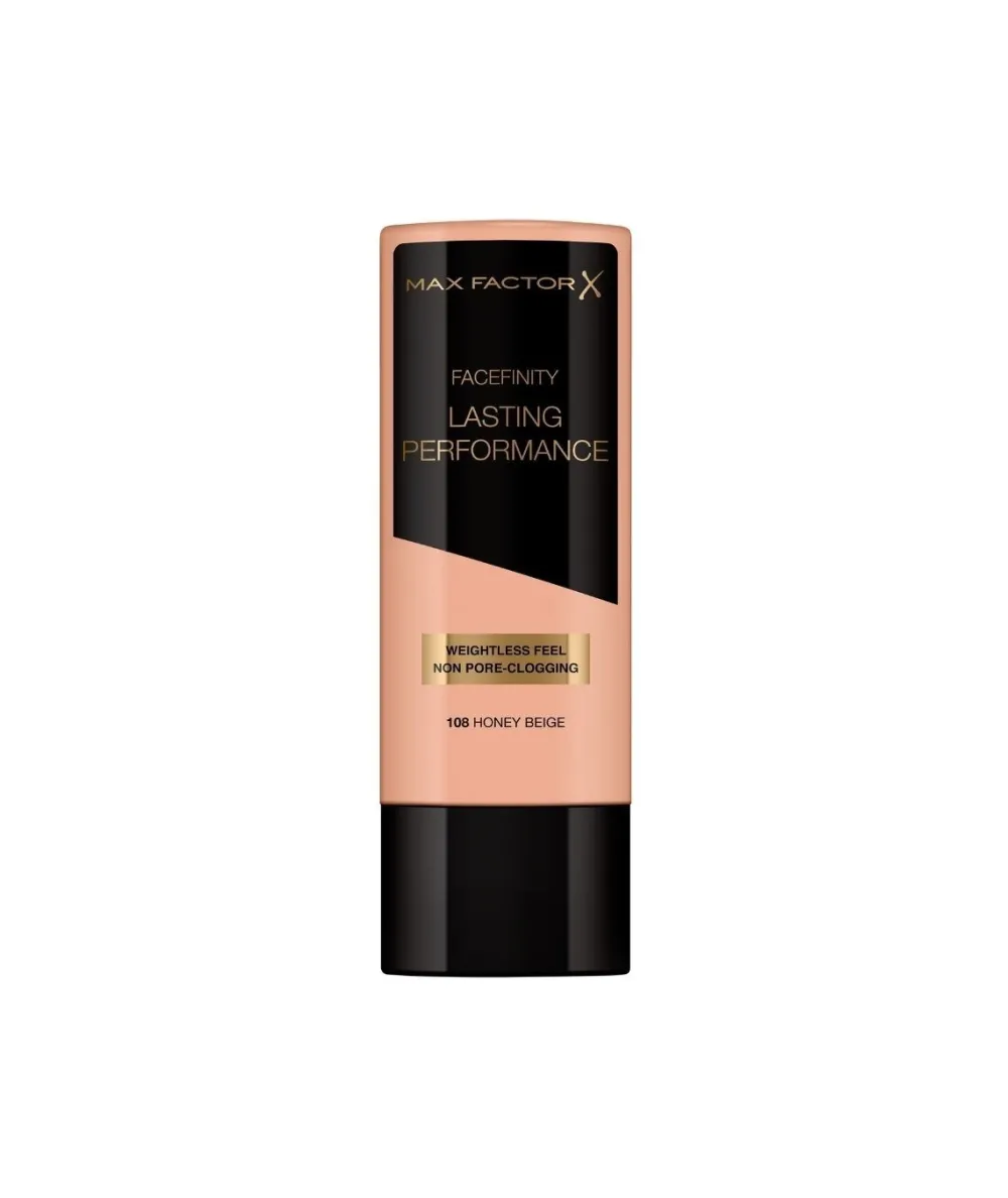 MAX FACTOR Lasting Performance Base De Maquillaje Liquida Tono 108 Honey Beige| Bases Y Fondos Maquillaje