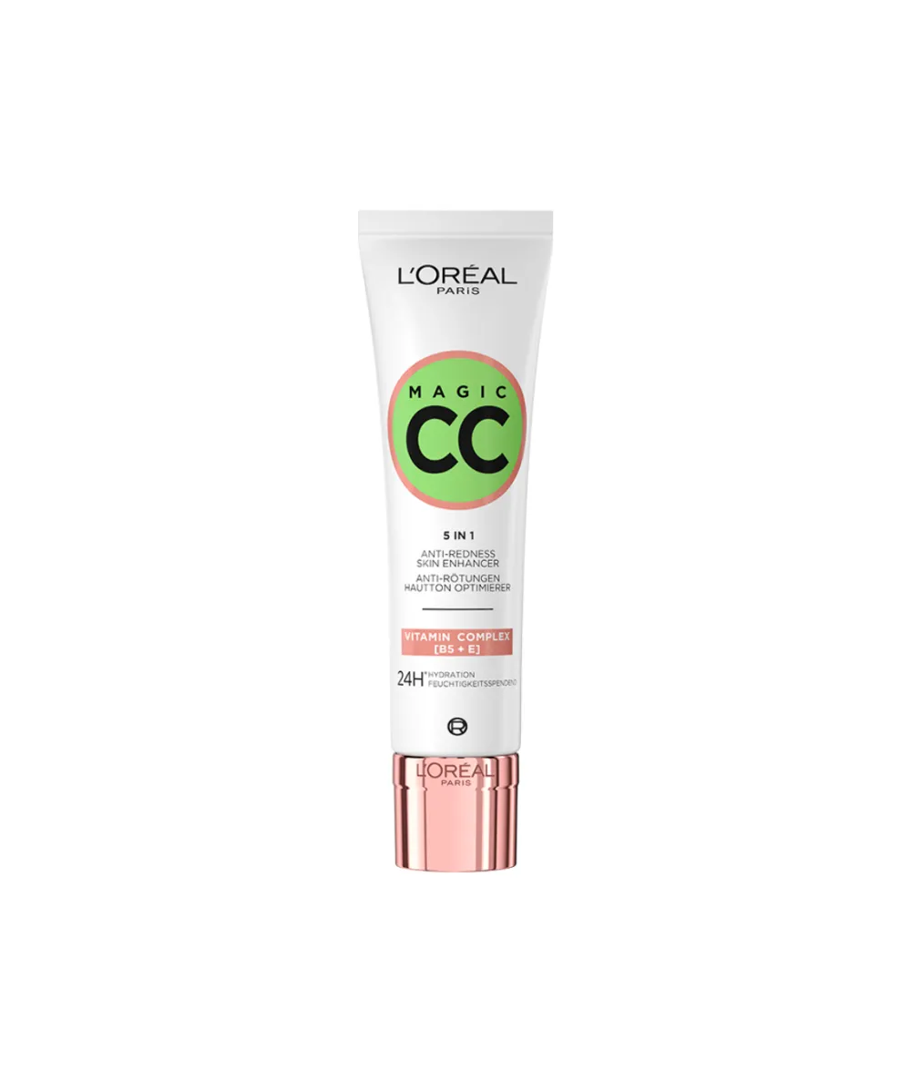 L'OREAL COLOR Magic Cc Cream 5 En 1 Verde Anti-Rojeces| Bases Y Fondos Maquillaje