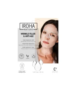 IROHA NATURE Mascarilla Facial Antiedad Triple Acido Hialuronico| Mascarillas Faciales