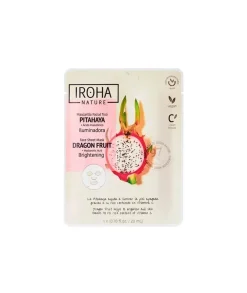 IROHA NATURE Mascarilla Facial Iluminadora Con Pitahaya| Mascarillas Faciales