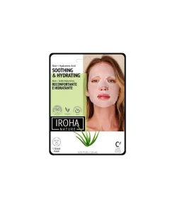 IROHA NATURE Mascarilla Hidratante Con Aloe Vera Y Acido Hialuronico| Mascarillas Faciales