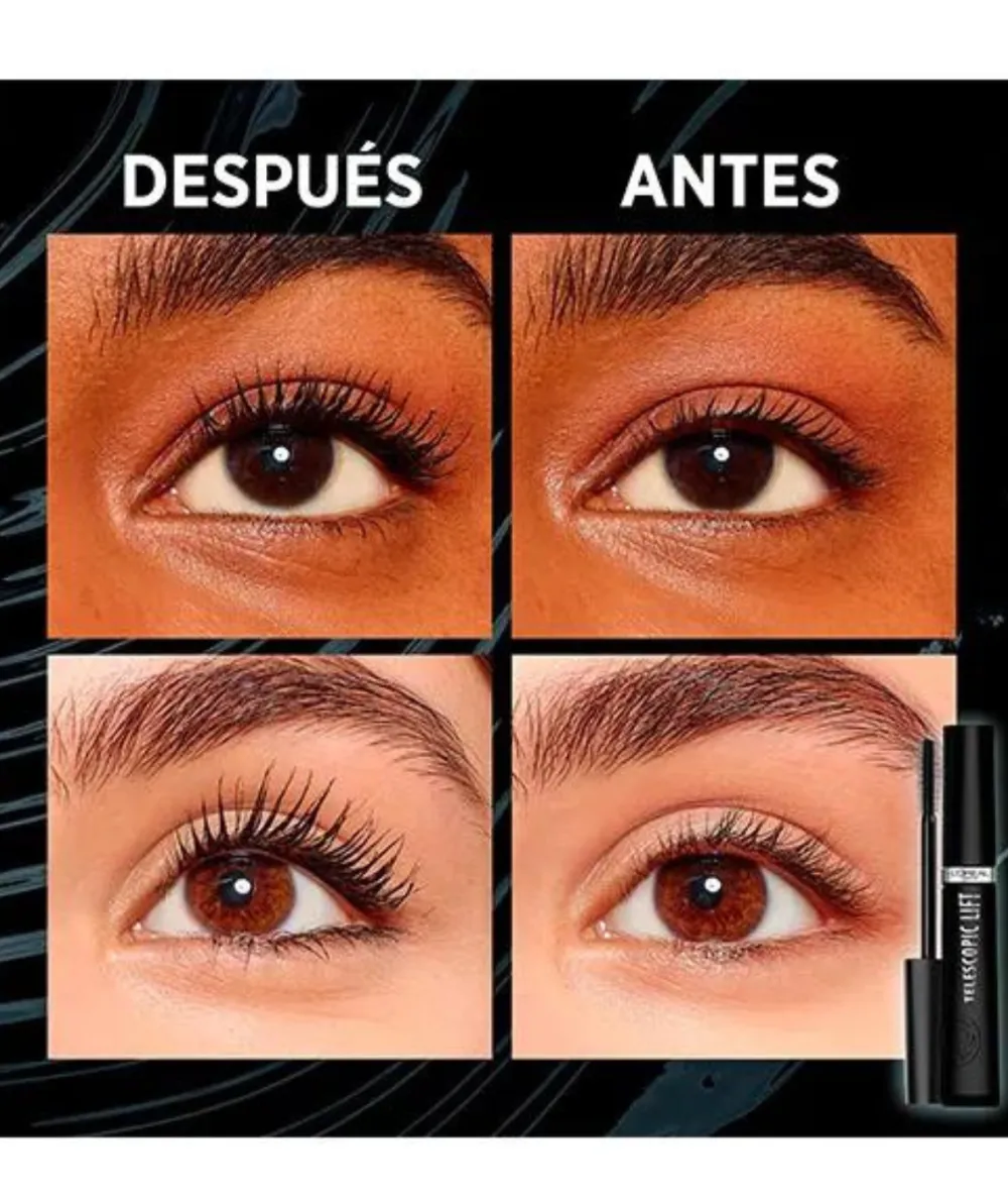 L'OREAL COLOR Máscara Telescopic Lift| Máscara Pestañas
