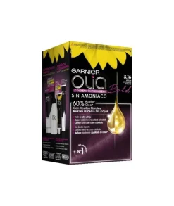 GARNIER TINTE OLIA Permanente Sin Amoniaco 3.16 Bold Violin| Baño De Color