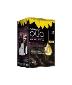 GARNIER TINTE OLIA Permanente Sin Amoniaco 4.0 Castano| Baño De Color