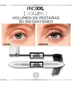 L'OREAL COLOR Pro Xxl Máscara Efecto Pestañas Mega Volumen Con Doble Cepillo| Máscara Pestañas