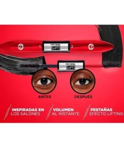L'OREAL COLOR Pro Xxl Rimel Rizador De Pestañas Efecto Lifting Con Doble Cepillo| Máscara Pestañas
