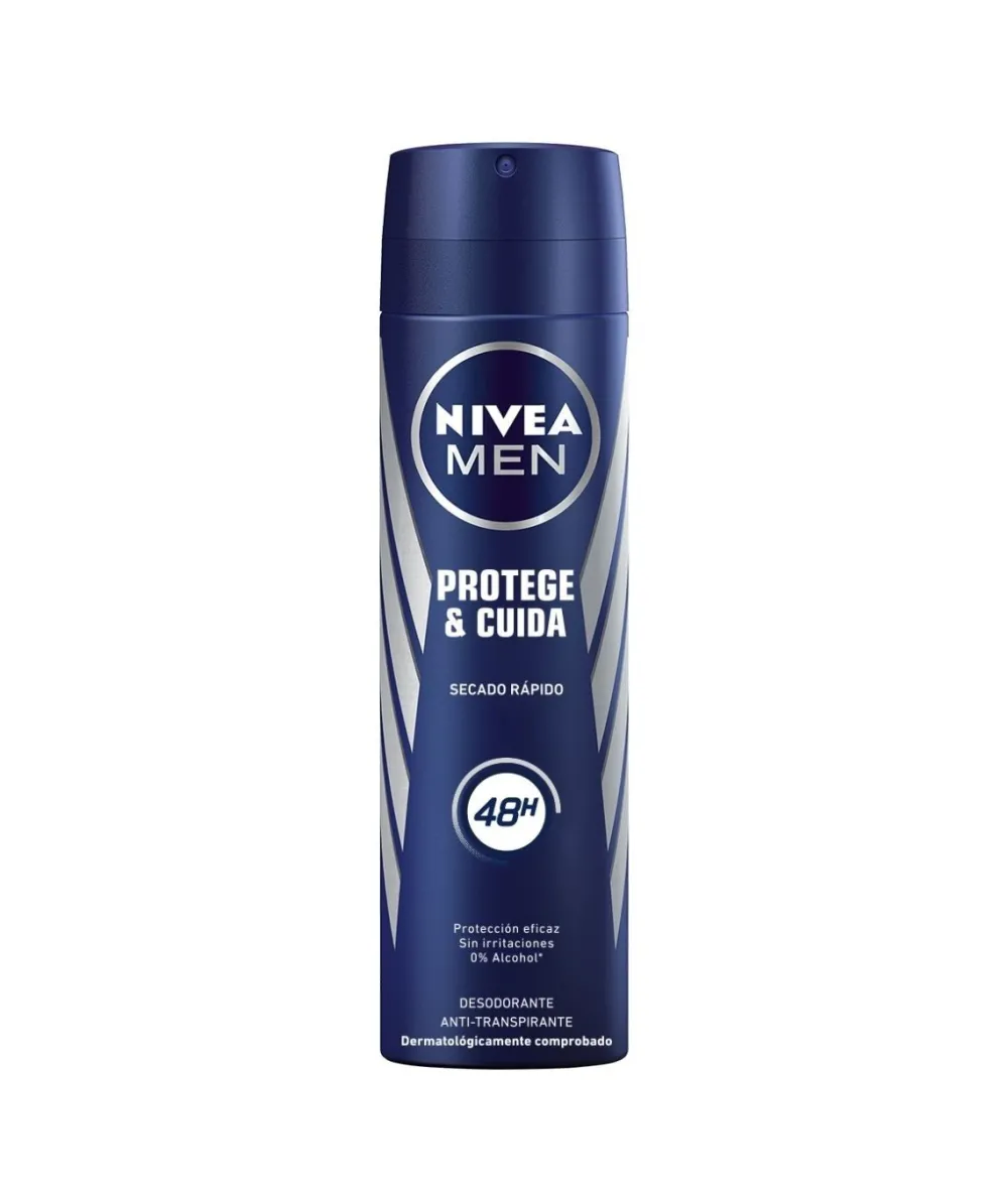 NIVEA Protege & Cuida Spray Desodorante 200 Ml| Desodorantes Hombre