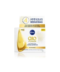 NIVEA Q10 Power Extra Nutritiva Anti-Arrugas Dia Con Aceite De Argan 50 Ml| Hidratantes Con Protección