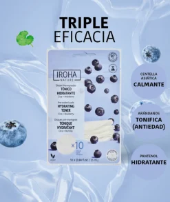 IROHA NATURE Tónico Hidratante Discos Cica 10 Und.| Tónico Facial