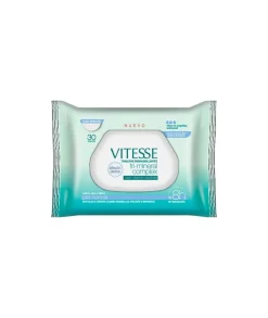 VITESSE Toallitas Desmaquillantes Para Ojos Piel Normal (30)| Limpiadoras / Desmaquillantes